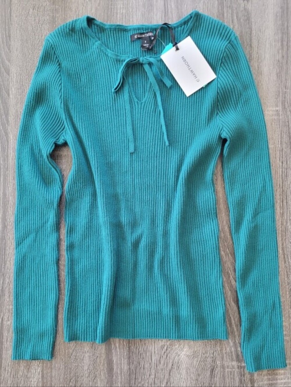 NWT 41Hawthorn Jolie Ribbed Tie Neck Sweater